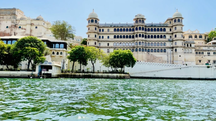 a body of water with buildings around it